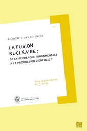 La fusion nucléaire -  - EDP Sciences