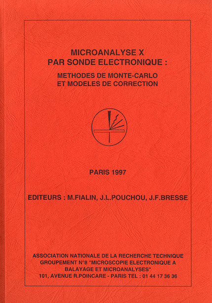 Microanalyse X par sonde électronique - J.F. Bresse, M. Fialin, Jean-Louis Pouchou - GN-MEBA