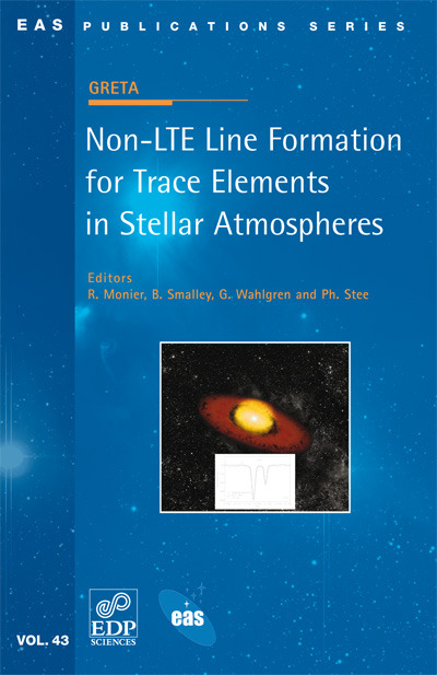 Non-LTE Line Formation for Trace Elements in Stellar Atmospheres -  - EDP Sciences