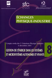 Gestion de l'énergie dans les systèmes et microsystèmes autonomes et vivants