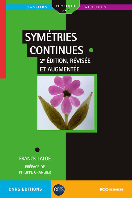Symétries continues  - Franck Laloë - EDP Sciences